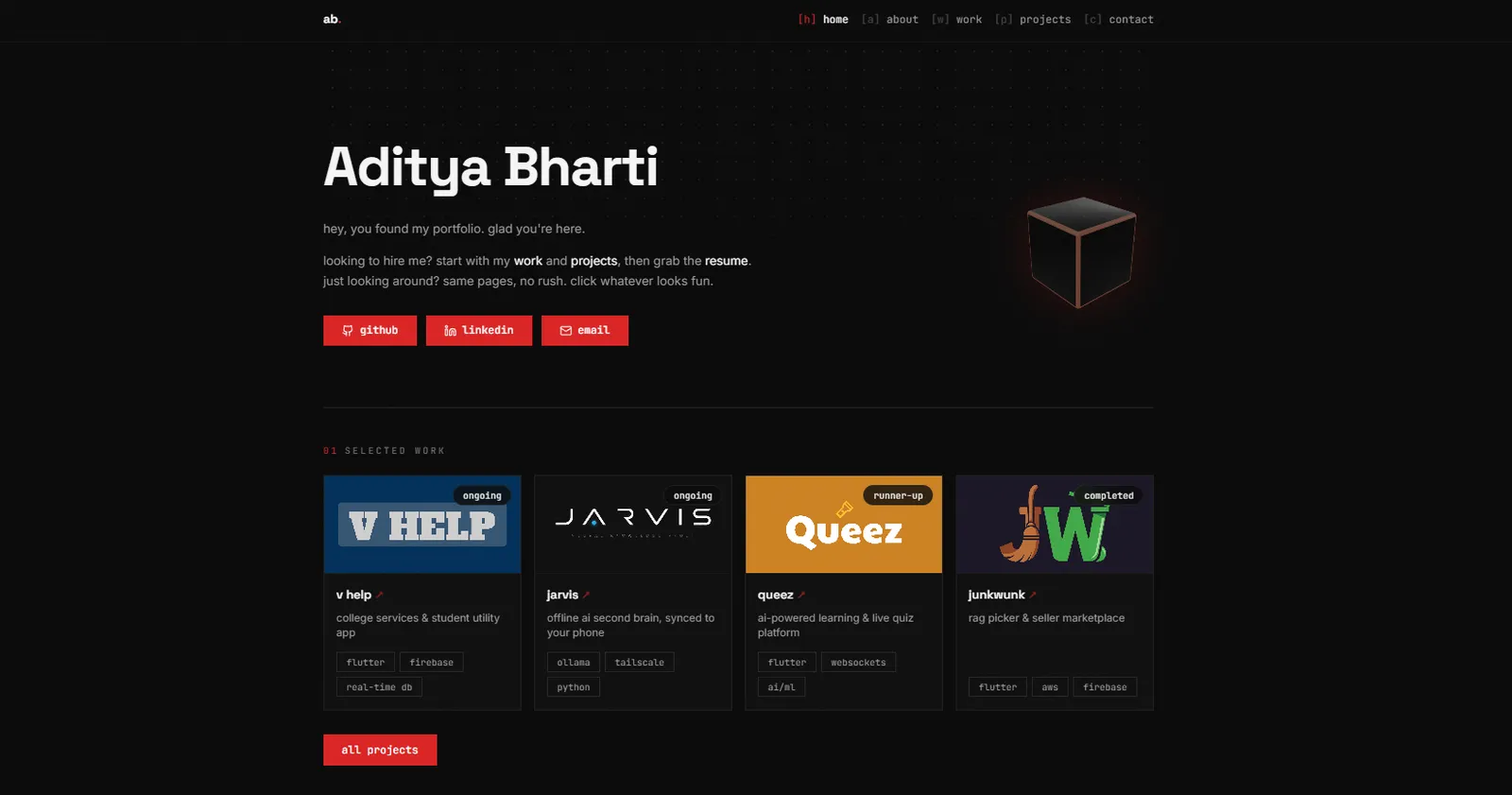 Screenshot of Aditya Bharti